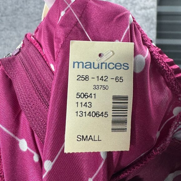 Studio Y Tube Top Small Burgundy Red Satin Strapless Floral Y2K VTG Babydoll NEW - Picture 6 of 9